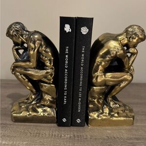Gold Thinker Bookends
